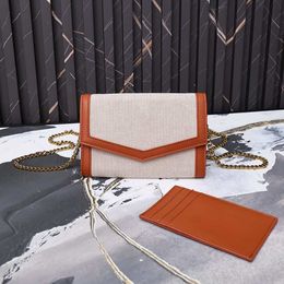 New Canvas Mini Envelope Bag Designer Bag Women Chain Crossbody Bags Luxury Handbag Flap Shoulder Bags Casual Clutch Card Purse