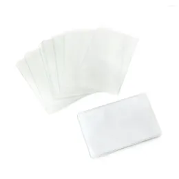 Card Holders 20Pcs Rectangle Clear Plastic Work Badge Holder Protective For Case