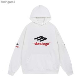 Family Embroidered Balenciiaga Large Hoodies Women's Hoodie Letter Sweater Icon Version Men Paris Couple b Fashion Hooded Label High-quality 5JB2