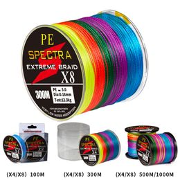 Braid Line 3005001000M 48 Strands Fishing Line Fishing Accessories Super Strong Spectra Colourful PE Fishing Line Fishing Gear XA58G 230331