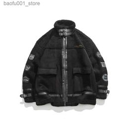 Men's Down Parkas Hip Hop Men's Warm Parka Street Retro Letter Printing Down jacket Winter Men's Harajuku Plus heavy coat Q231103