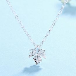 Pendant Necklaces Todorova Tree Leaf Necklace For Women Men Small Maple Pendants Unisex Plant Jewellery Drop Collar