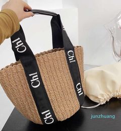 1 top Beach Bags Luxury Designer Vegetable Basket Shopping Bag Fashion Letter Handbag Large Capacity 25 Shoulder Bag
