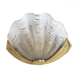 Wall Lamp Brass Export French Living Room Bedroom Aisle Hallway Shell Glass Personality Decorative Lamps