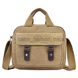 Shoulder Bags Waist Bags Men's Canvas Bag Simple Men's Business Messenger Bag Large Capacity Bag Cross Body Bagcatlin_fashion_bags