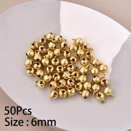 Party Supplies 50Pcs 6mm Mini Aluminium Gold Colourful Jingle Pendant Tiny Brass Bells For Dog Christmas Tree Decoration/DIY Crafts