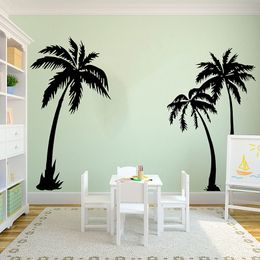 Wall Stickers 3 sets of 150cm wide palm tree summer beach wallpaper living room living room palm tree summer plant wall decal bedroom vinyl 230403