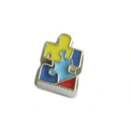 20PCS lot Autism Awareness Floating Locket Charms Fit For Living Glass Magnetic Memory Locket Fashion Jewelry308c
