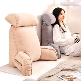 Pillow Large Backrest Reading With Arm And Neck Filled Pearl Cotton For Comfortable Full Support.