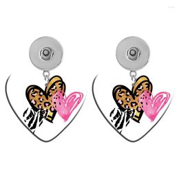 Dangle Earrings LOVE MOM Sunflower Happy Easter 12mm 18mm Snap Button Heart Acrylic Eardrop Ear Stud DIY Jewellery R1100