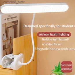 Desk Lamps Cross Border Learning Dedicated Desk Clip Bedside Bedroom Dormitory Charging Eye Protection LED Reading Lamp Student Gift Q231104