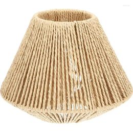 Pendant Lamps Straw Woven Lampshade Hanging Lamp Cover Rustic Shade Vintage For Home El Restaurant