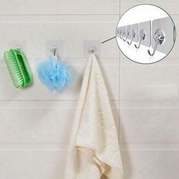 Hooks Transparent Bathroom Door Wall Hook Hanger Kitchen Storage Rack Hanging Strong Waterproof Home Supplies