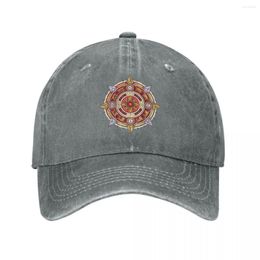 Berets Decorative Antique Style Compass Rose Baseball Cap Cowboy Hat Peaked Bebop Hats Men And Women