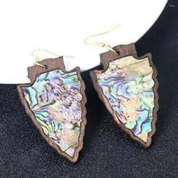 Dangle Earrings 1 Pair Boho Arrow Abalone Shell Paper Drop Statement Earring Crochet Charm Jewellery Accessories For Women Gifts