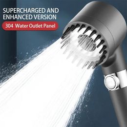 Bathroom Shower Heads Massage Filtered Shower Head Water Saving 3 Modes Adjustable High Pressure Shower One-key Stop Water Shower Bathroom Accessories 231102