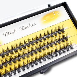 Makeup Tools Super Thick Phoenix Tail Cluster Eyelashes Extension 20D30D Silk Individual Natural 60 Bunches Mink Lashes Soft Cilos 3D Volume 230403