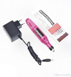 Whole Manicure Professional Electric Nail Drill Power with 6bits US Adapter Acrylic Gel Remover Machine Manicure Pedicure Tool3054782