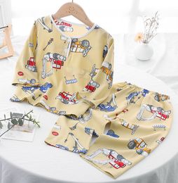 The latest sleeper pijamas children cotton silk Pyjamas summer home clothes set many styles to choose from support custom logo