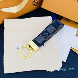 Designer Ornament Leather Keychains Luxury Car Bag Keychain Women 2023 Gold Lover Keychains Fashion Versatile Lanyards for Keys