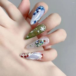 Nail Art Decorations Colourful Holiday Designs Festive Christmas Glitter Sequins Snowflake Pentagram Irregular Shapes For Stunning Manicure