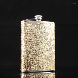 Hip Flasks Golden 5OZ Snakeskin Pattern Stainless Steel Wine Pot Portable Flask Travel Alcohol Liquor Bottle