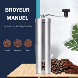 Manual Coffee Grinders Grinder Mini Stainless Steel Hand Handmade Bean Mill Foamer Kitchen Tool Accessories 230331