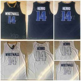 High School Basketball 14 Tyler Herro Whitnall Jerseys University Embroidery And Sewing Navy Blue White Team Colour Breathable For Sport Fans Shirt Uniform NCAA