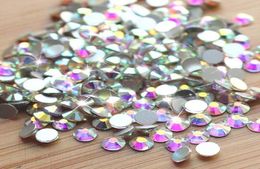 Nail Art Decorations 1440pcs AB Crystal Strass 3D Rhinestone SS3SS20 Silver Flatback Glass Diamond Design Manicure Accessory7832328