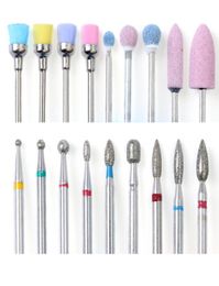 Mill Ceramic Diamond Nail Drill Bit Brushes Ball Stone Cuticle Cutter Manicure Machine Rotary Burr Pedicure Tools9031072