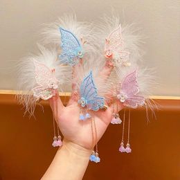 Hair Accessories Children's Headwear Tassels Chinese Style Ancient Hairpins Step Shaking Girl's Super Immortal Clothing