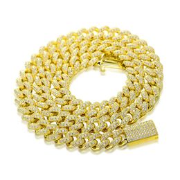 Hip Hop Factory Price Supplier 20mm Women 24k Gold Cuban Link Chains Necklace Iced Out Jewellery Chain Moissanite 18mm