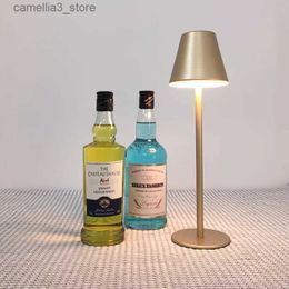 Desk Lamps Modern LED CordlessTable Lamp Rechargeable Battery Desk lamp Touch Atmosphere Table Lamp Personality Hotel Cafe Restaurant Table Q231104