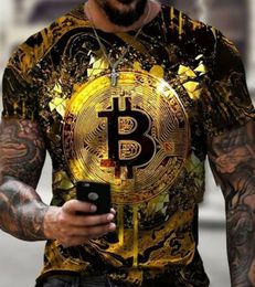 Men's T-Shirts TShirt Crypto Currency Traders Gold Coin Cotton Shirts3447797