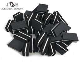 200pcslot Nail Buffer Doublesided Small Mini Nail Buffer Block Black Disposable Professional Manicure Pedicure3606264