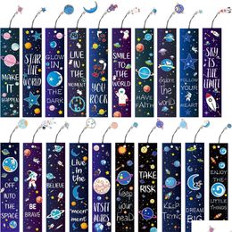 Bookmark Wholesale L Space Theme Bookmarks Set Inspirational Quotes With Metal Charms Encouraging School Prize For Students Kids Adt Otgba