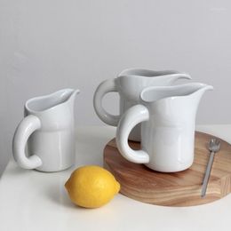 Mugs Solid White Coffee Mug Ceramic Drinkware Milk Breakfast Office Gift Creative Design