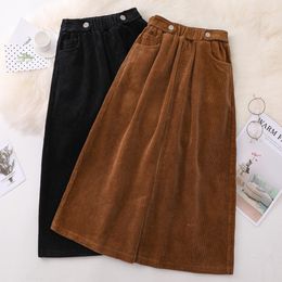 Skirts Autumn Winter Denim Tights Women's Elastic Waist Relaxed Casual Mid calf Tights Women's Vintage Strapless Solid Colour Dress 230403