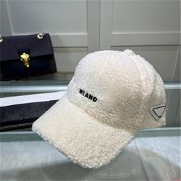 Winter Ball Caps for Mens Women Designer Cashmere Baseball Cap With Letters Fashion Street Hat Beanies Warm Furry Hats Multi Color239H