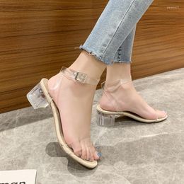 Dress Shoes Sexy Transparent Sandals High Heels Pumps Women Women's Party Heel Brilliant Zapatos De Mujer Clear