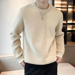 Men's Sweaters High Quality O Neck Patchwork Men Casual Sweater Winter Male Knit Pullover Jumpers Fashion Long-Sleeve Pull Homme Streetwear