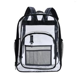 Backpack Heavy Duty Comfortable Clear Men Women Large Capacity Mobile Phone PVC Waterproof Double Zipper Water Resistant