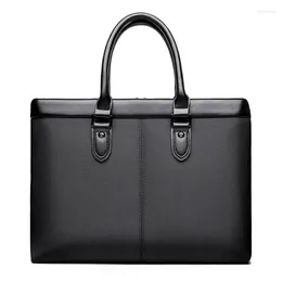 Briefcases Executive Briefcase Bag For Men Office Waterproof Oxford Cloth Handbag Luxury Designer Business Large Capacity Messenger