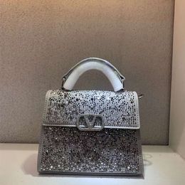 Diamond Purse v Crystal Wallet Leather Purse Designer bag Valen bags Inlaid Handbag Fashion Handheld Shoulder Crossbody Bag full diamond Vsling bag JAM Z WTFZ
