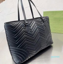 Shopping Bags Woman Tote Designer Handbag Shoulder Totes Large Capacity Luxury Handbags Black Leather Wave