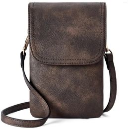 Evening Bags Genuine Leather Women's Dual Zipper Mobile Phone Crossbody Bag Casual And Fashionable Multi-functional One Shoulder