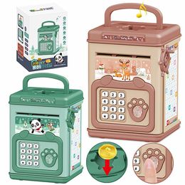 Other Toys Electronic Piggy Bank Safe Box Money Boxes For Children Digital Coins Cash Saving Deposit Mini ATM Machine Kid Xmas Gifts 230403