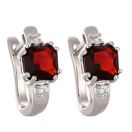 Stud Earrings 3 Colours Fine Jewellery Alloy With Imitate Crystal Beads Red White Colour Long For Women EH1069