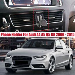 Car Holder Car Phone Bracket Air Vent Mount Car Magnet Holder For Audi A4 A5 Q5 B8 2013-2016 360 Rotatable Support Mobile GPS Accessories Q231104