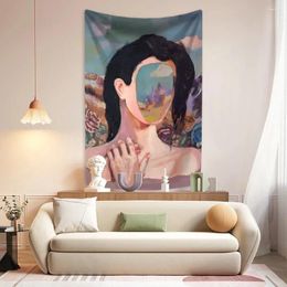 Tapestries Fantastic And Grotesque Tapestry Surrealism Oil Painting Printed Home Decor Wall Hanging Living Room Backdrop